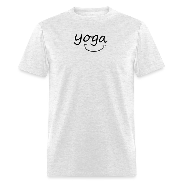 Yoga with a Smile Men's T-Shirt - light heather gray