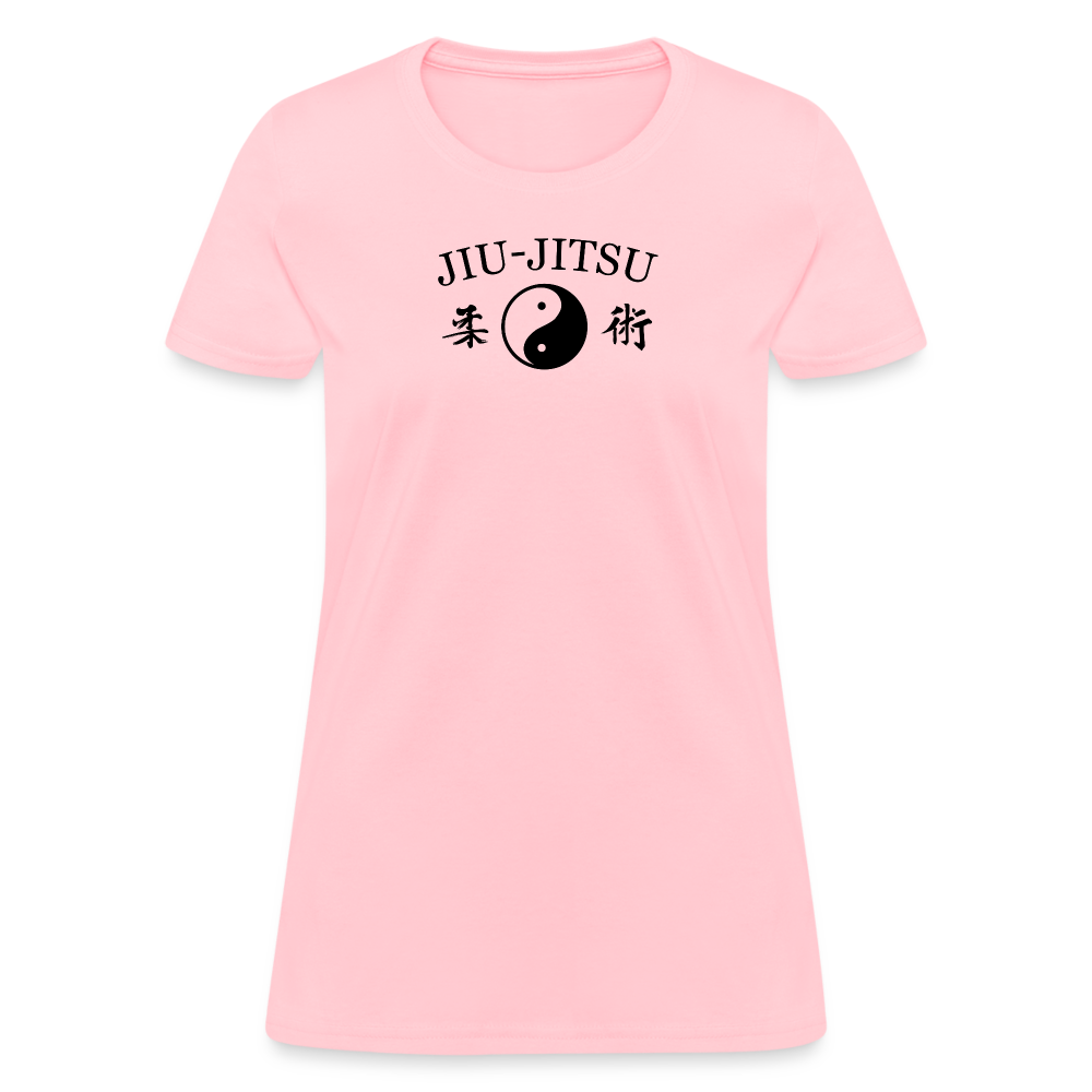 Jiu-Jitsu Yin and Yang Kanji Women's T-Shirt - pink