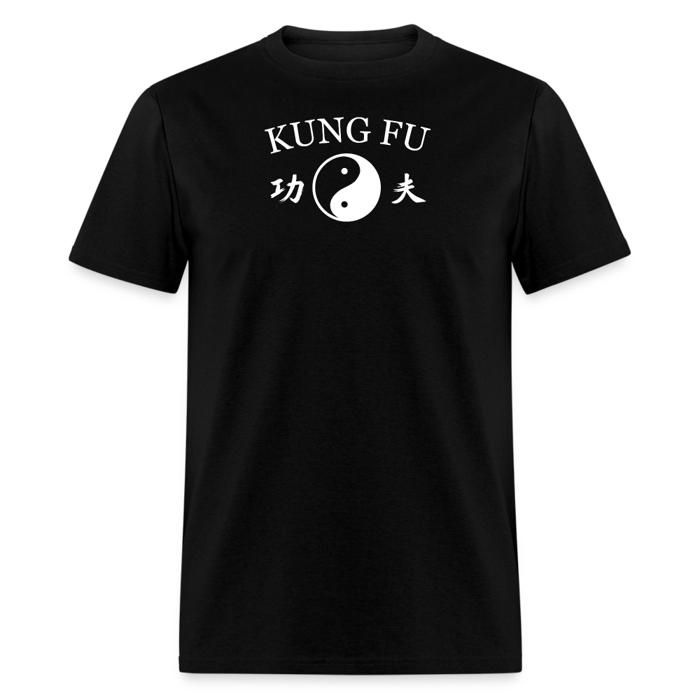 Kung Fu Yin and Yang Kanji Men's T-Shirt - black