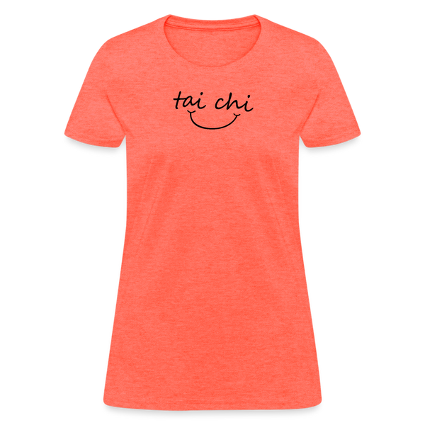 Tai Chi Smile Women's T-Shirt - heather coral