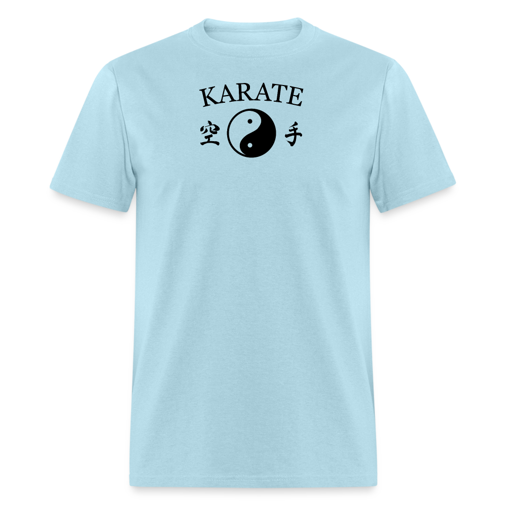 Karate Yin and Yang Kanji Men's T-Shirt - powder blue