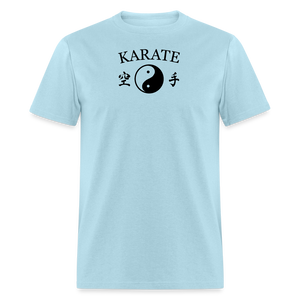 Karate Yin and Yang Kanji Men's T-Shirt - powder blue