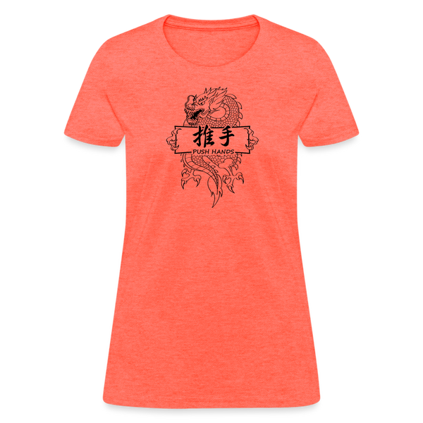 Dragon Push Hands Women's T-Shirt - heather coral