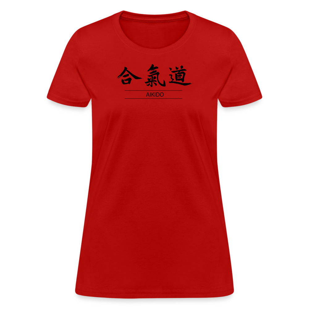 Aikido Kanji Women's T-Shirt - red