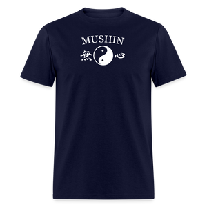 Mushin Kanji with Yin and Yang Men's T-Shirt - navy