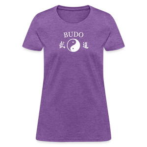 Budo Yin and Yang Kanji  Women's T-Shirt - purple heather