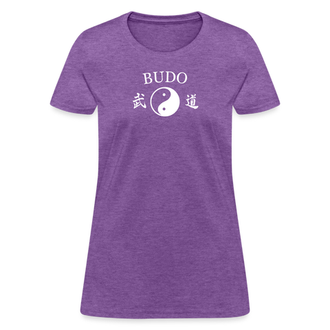 Budo Yin and Yang Kanji  Women's T-Shirt - purple heather