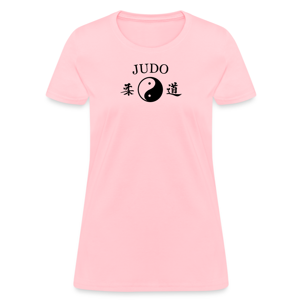 Judo Yin and Yang Kanji Women's T-Shirt - pink