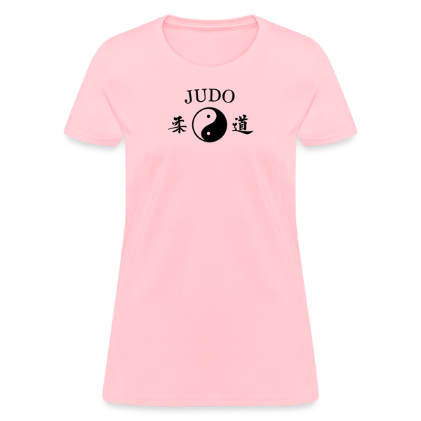 Judo Yin and Yang Kanji Women's T-Shirt - pink