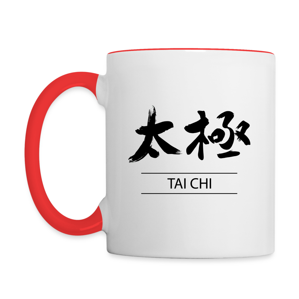 Tai Chi Kanji Mug - white/red