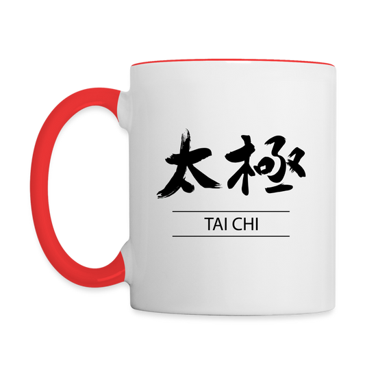 Tai Chi Kanji Mug - white/red