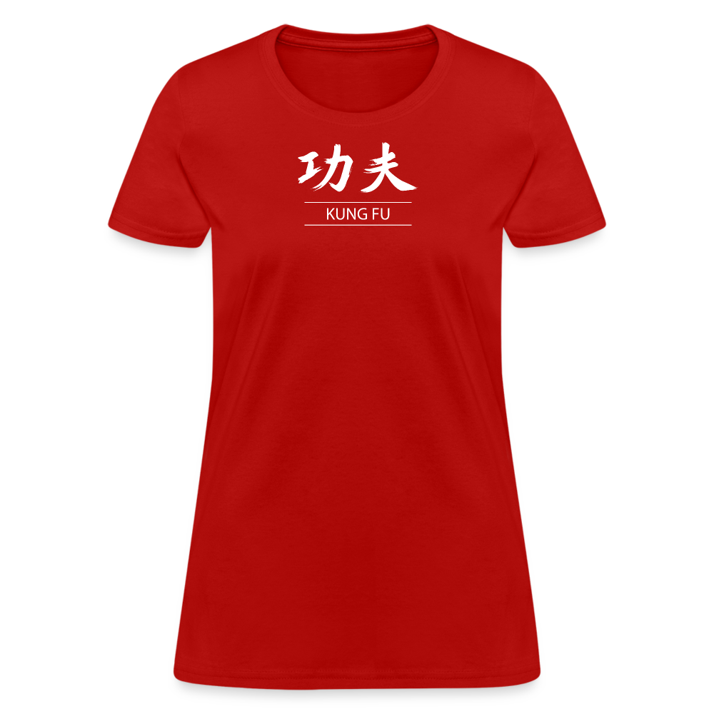 Kung Fu Kanji Women's T-Shirt - red