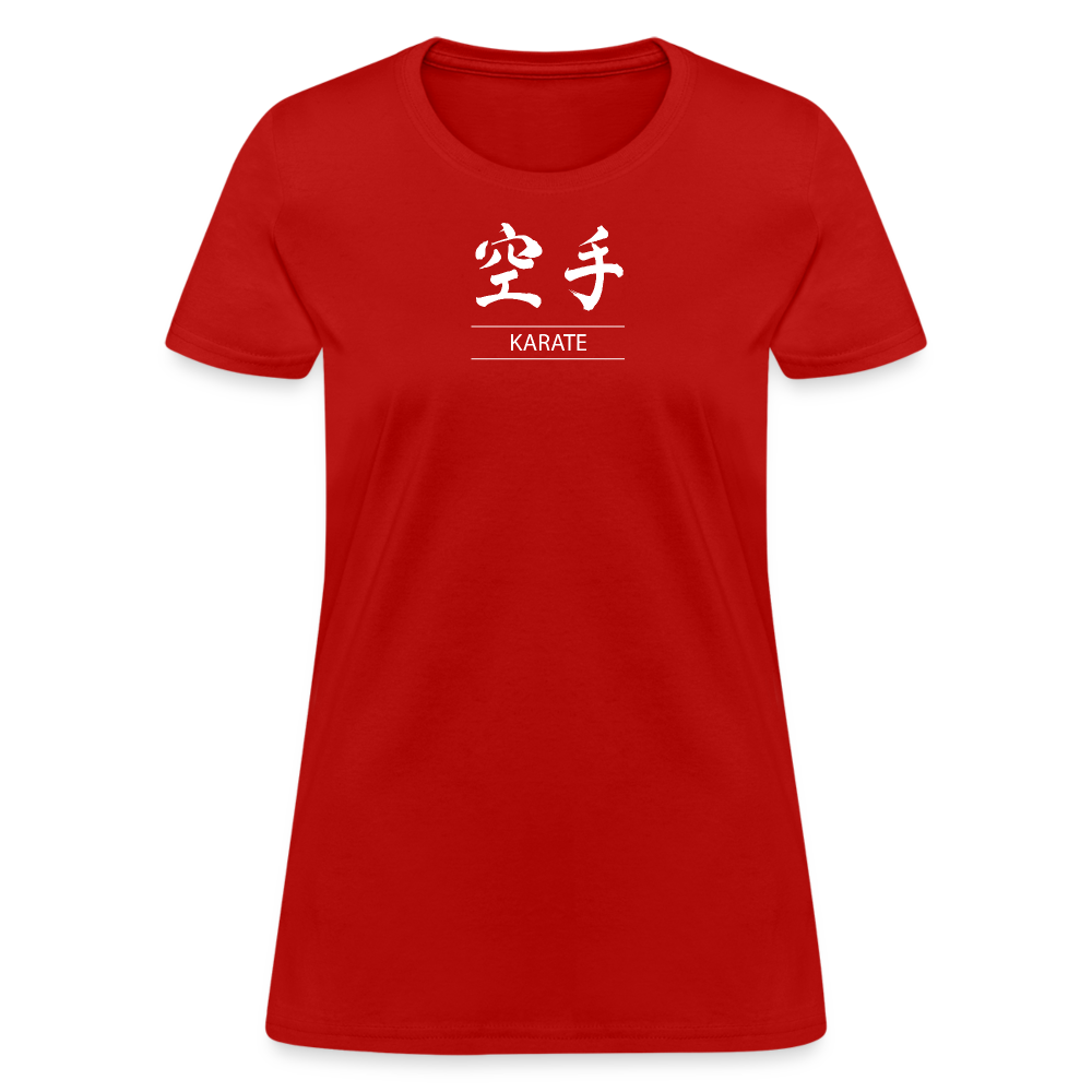 Karate Kanji Women's T-Shirt - red