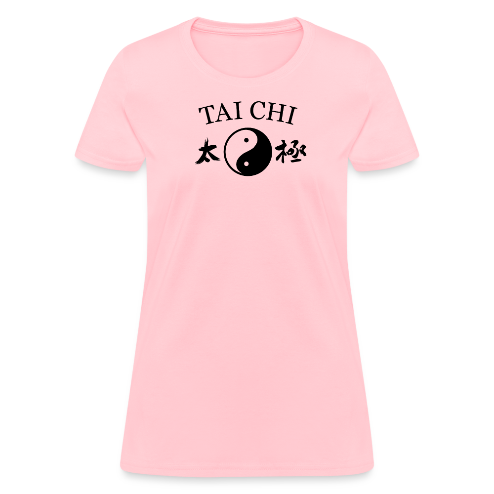 Tai Chi Yin and Yang with Kanji Women's T-Shirt - pink