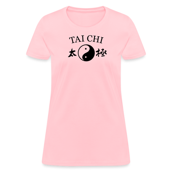 Tai Chi Yin and Yang with Kanji Women's T-Shirt - pink