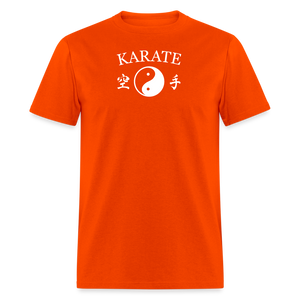 Karate Yin and Yang Kanji Men's T-Shirt - orange