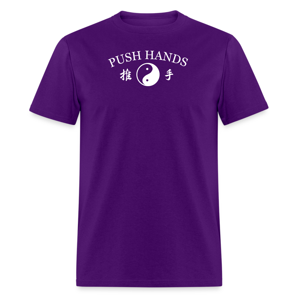 Push Hands Yin and Yang Kanji Men's T-Shirt - purple