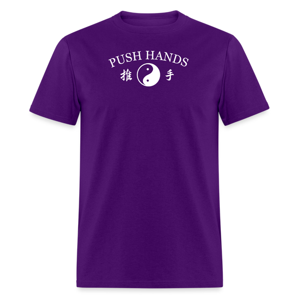 Push Hands Yin and Yang Kanji Men's T-Shirt - purple