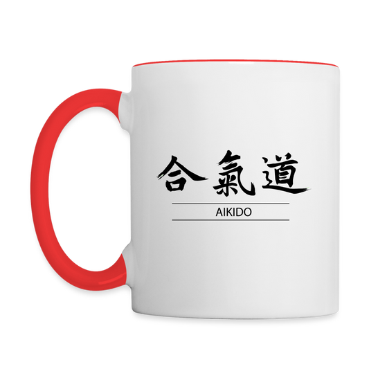 Aikido Kanji Coffee Mug - white/red