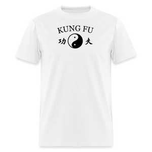 Kung Fu Yin and Yang Kanji Men's T-Shirt - white