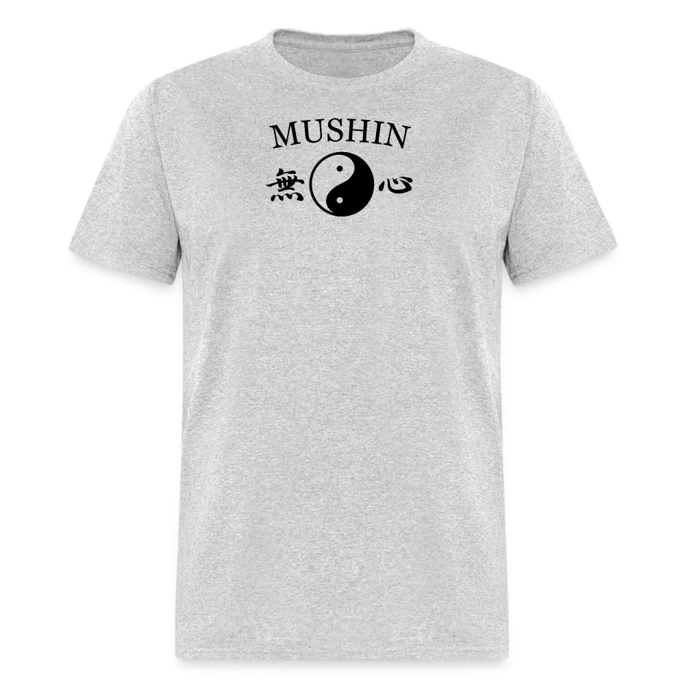 Mushin Kanji with Yin and Yang Men's T-Shirt - heather gray