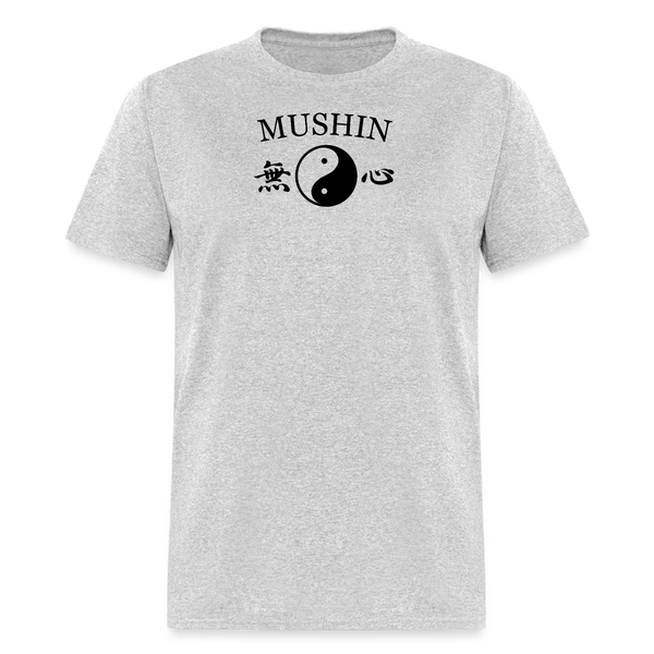 Mushin Kanji with Yin and Yang Men's T-Shirt - heather gray