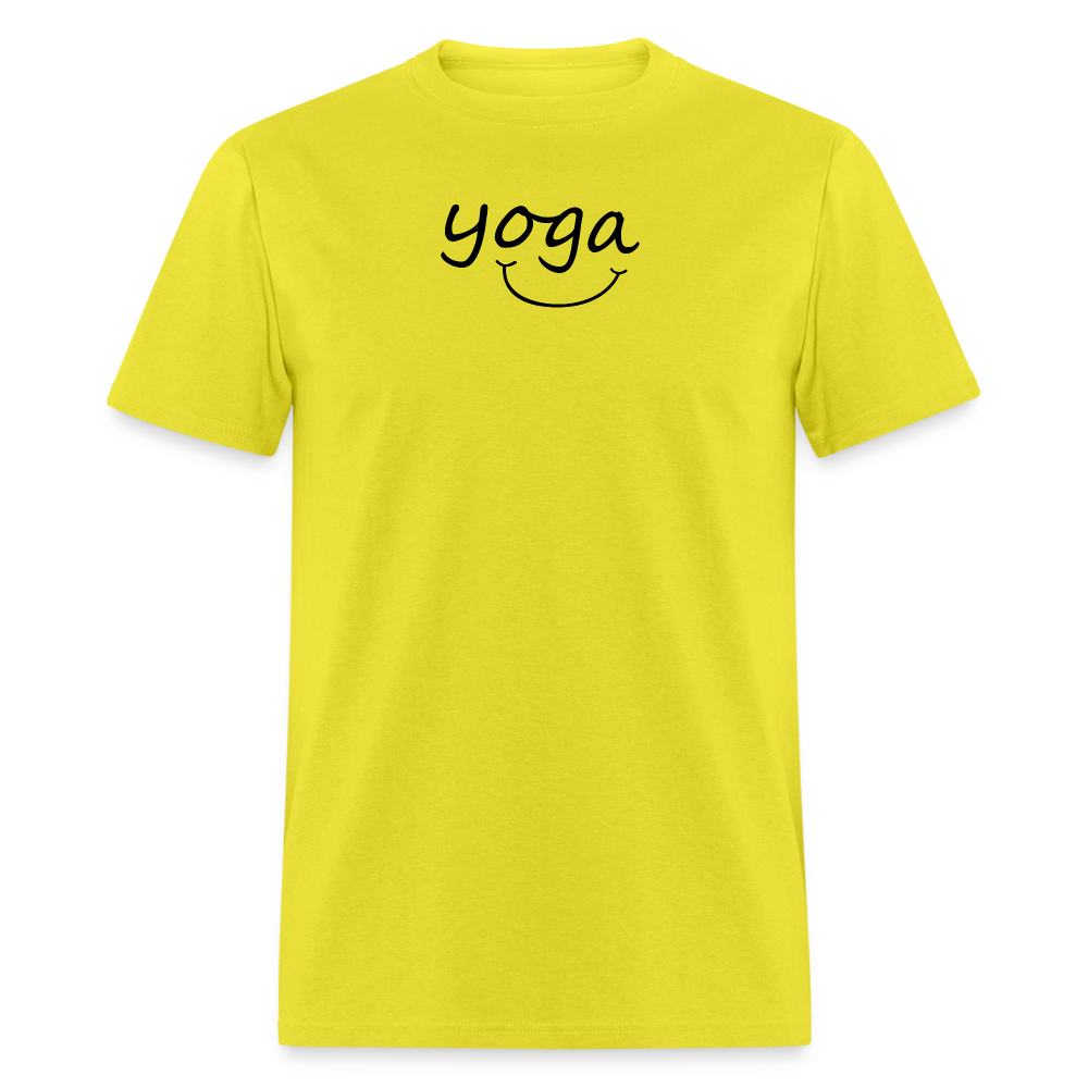 Yoga with a Smile Men's T-Shirt - yellow