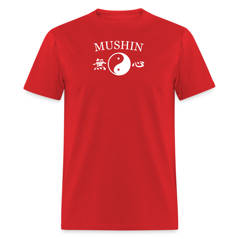 Mushin Kanji with Yin and Yang Men's T-Shirt - red