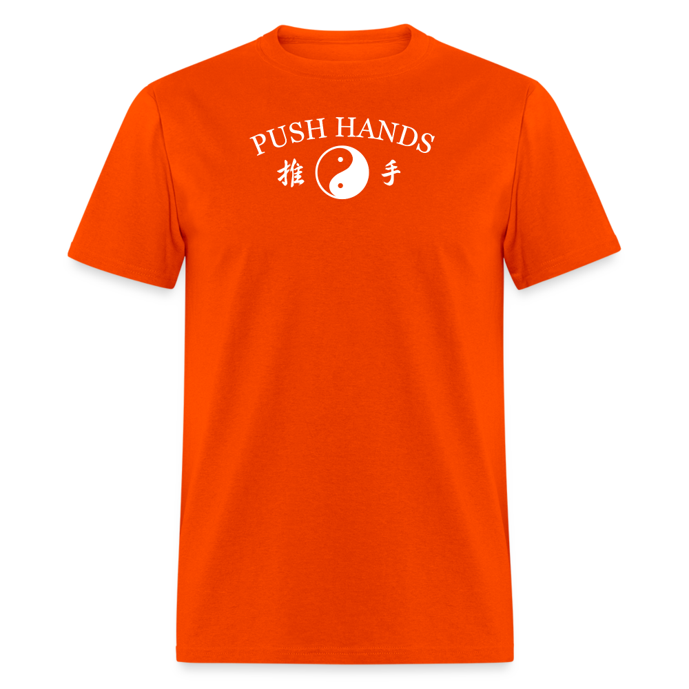 Push Hands Yin and Yang Kanji Men's T-Shirt - orange