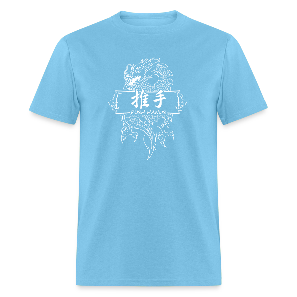 Dragon Push Hands Men's T-Shirt - aquatic blue