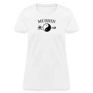 Mushin Kanji with Yin and Yang Women's T-Shirt - white