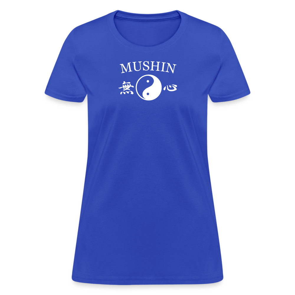 Mushin Kanji with Yin and Yang Women's T-Shirt - royal blue