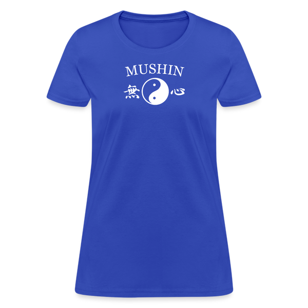 Mushin Kanji with Yin and Yang Women's T-Shirt - royal blue