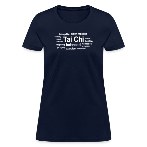 Tai Chi Health Benefits Women's T-Shirt - navy