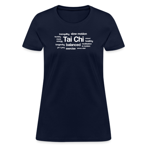 Tai Chi Health Benefits Women's T-Shirt - navy