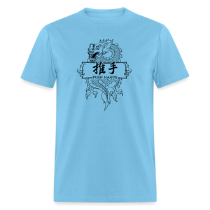 Dragon Push Hands Men's T Shirt - aquatic blue