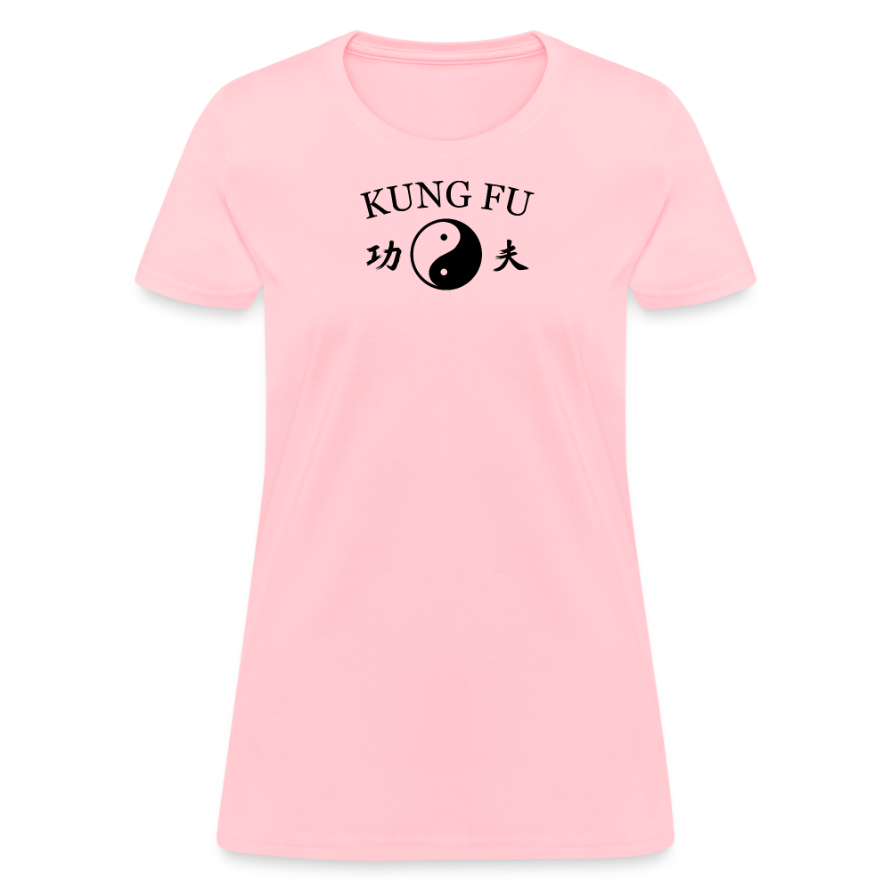 Kung Fu Yin and Yang Kanji Women's T-Shirt - pink