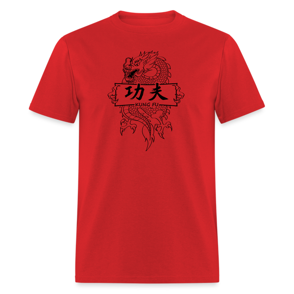 Dragon Kung Fu Men's T-Shirt - red