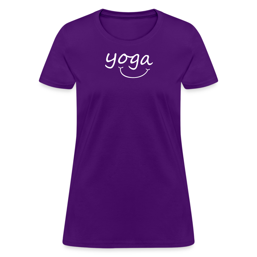 Yoga with a Smile Women's T-Shirt - purple