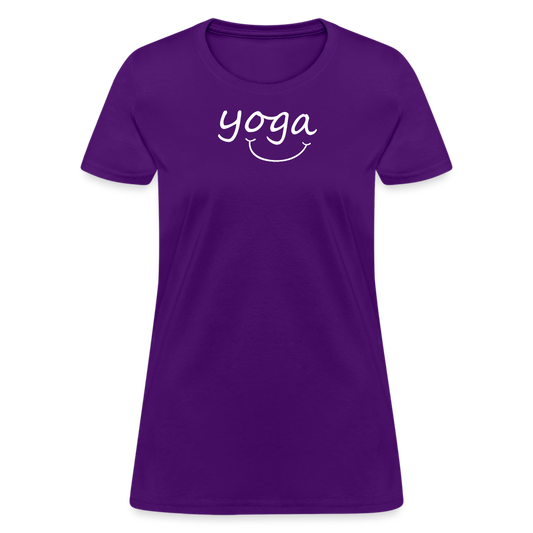 Yoga with a Smile Women's T-Shirt - purple