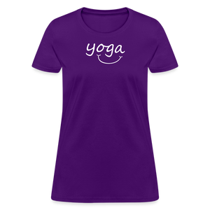 Yoga with a Smile Women's T-Shirt - purple