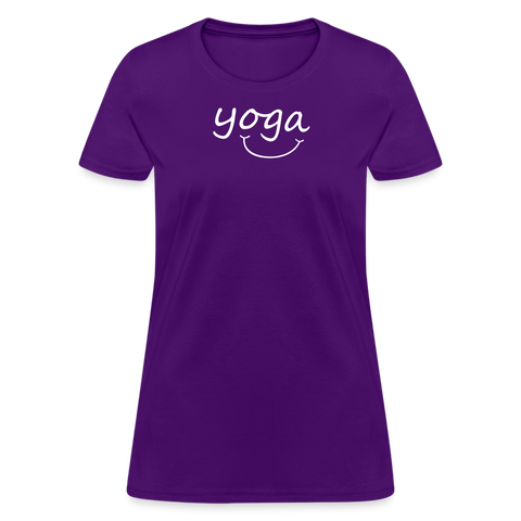 Yoga with a Smile Women's T-Shirt - purple