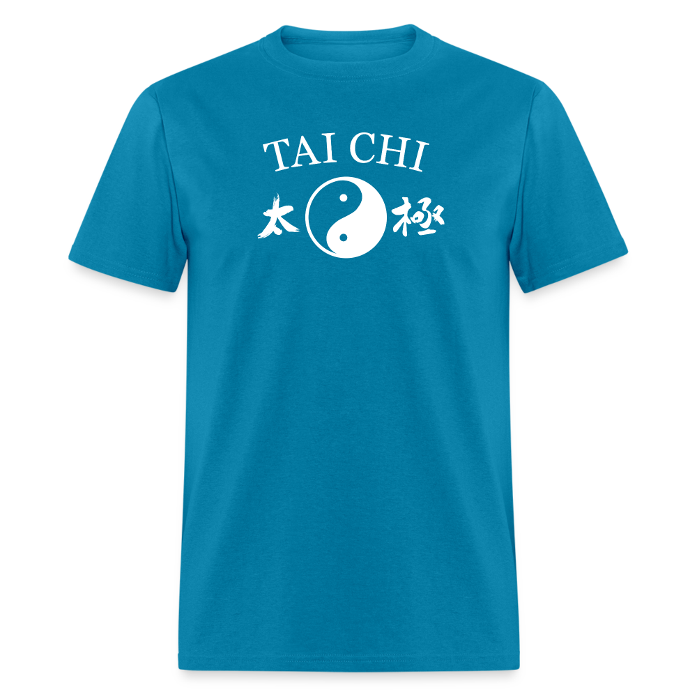 Tai Chi Yin and Yang with Kanji Men's T-Shirt - turquoise