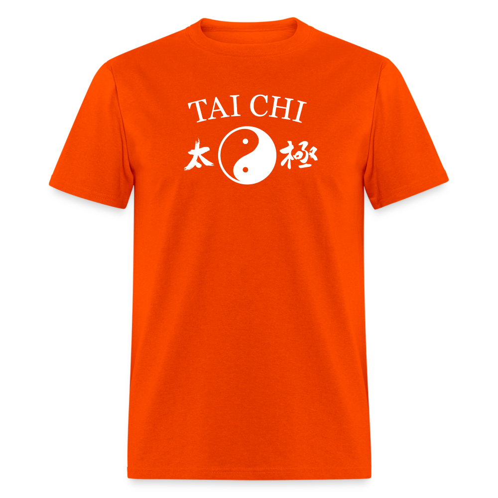 Tai Chi Yin and Yang with Kanji Men's T-Shirt - orange