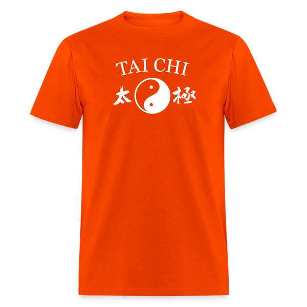 Tai Chi Yin and Yang with Kanji Men's T-Shirt - orange