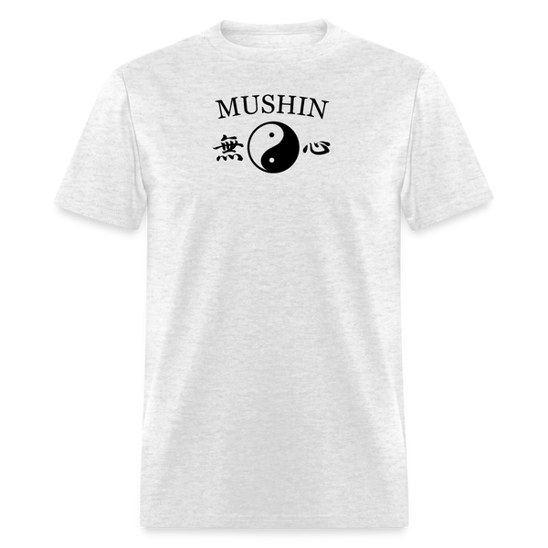 Mushin Kanji with Yin and Yang Men's T-Shirt - light heather gray