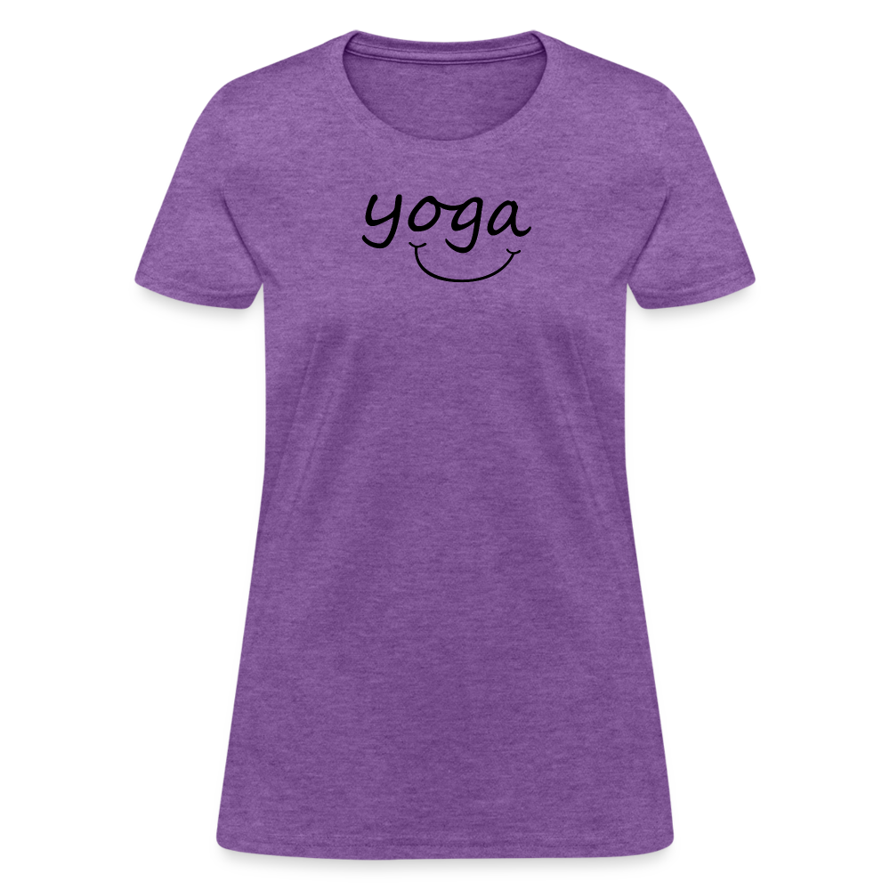 Yoga with a Smile Women's T-Shirt - purple heather