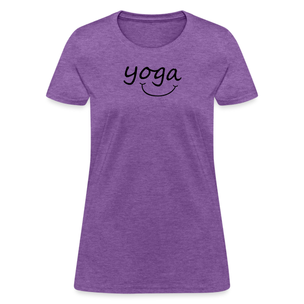 Yoga with a Smile Women's T-Shirt - purple heather