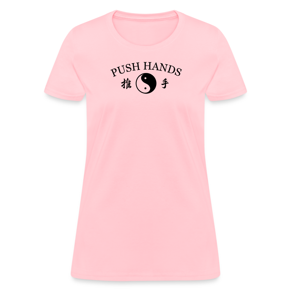 Push Hands Yin and Yang Kanji Women's T-Shirt - pink