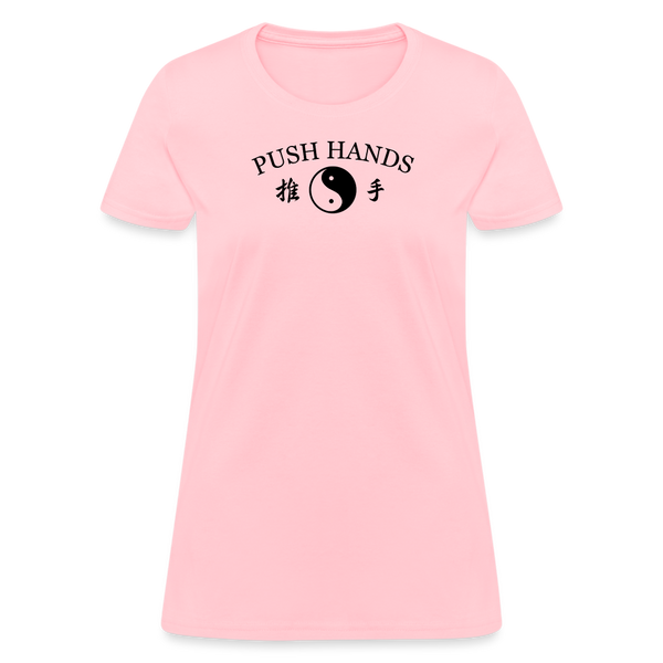 Push Hands Yin and Yang Kanji Women's T-Shirt - pink